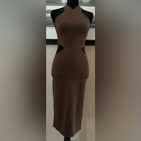 There Was One Cut-Out Knitted Midi Dress Size Small Made In Italy EUC - Picture 9 of 13